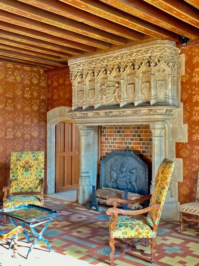 cheminée château du Moulin perle de la sologne